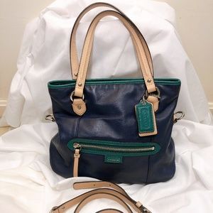 COACH DAISY SPECTATOR LEATHER MIA SILVER/NAVY-MULT